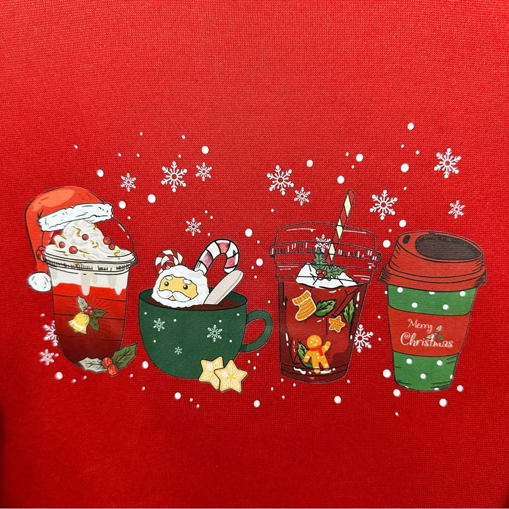 Holiday Christmas Beverages Graphic Sweatshirt